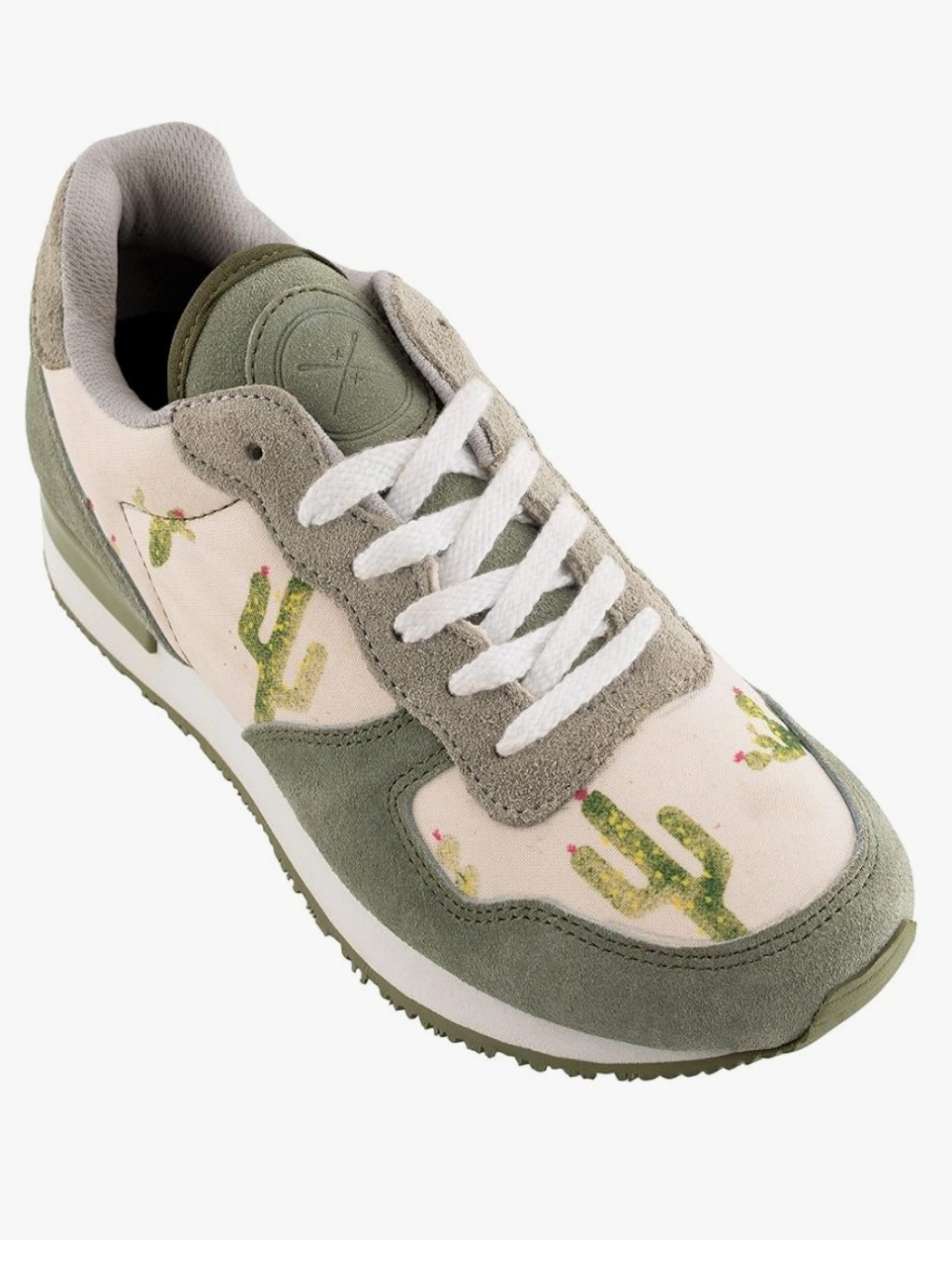 Inkkas Women's Cactus Print Jogger Sneakers In Olive And Cream Size 7 Nwt — image 3 of 8